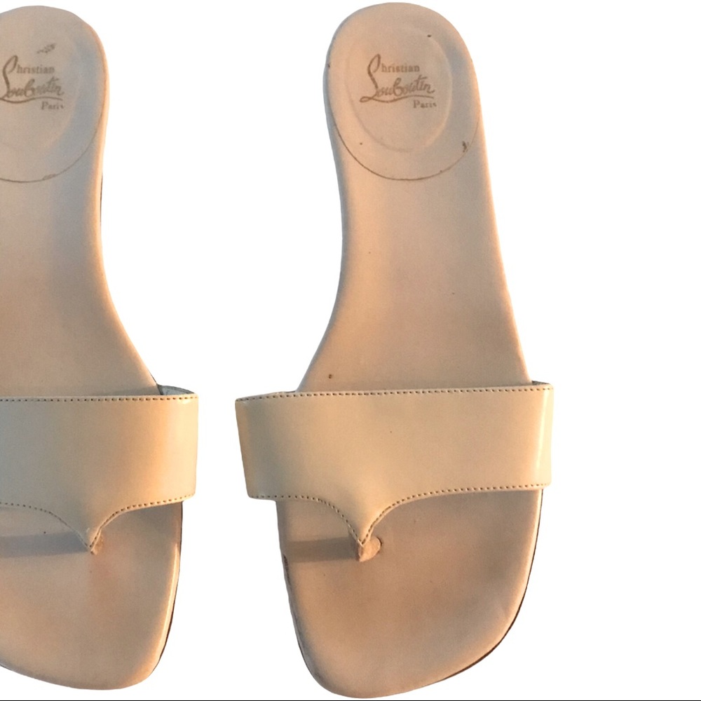 Christian Louboutin white Thong Sandals